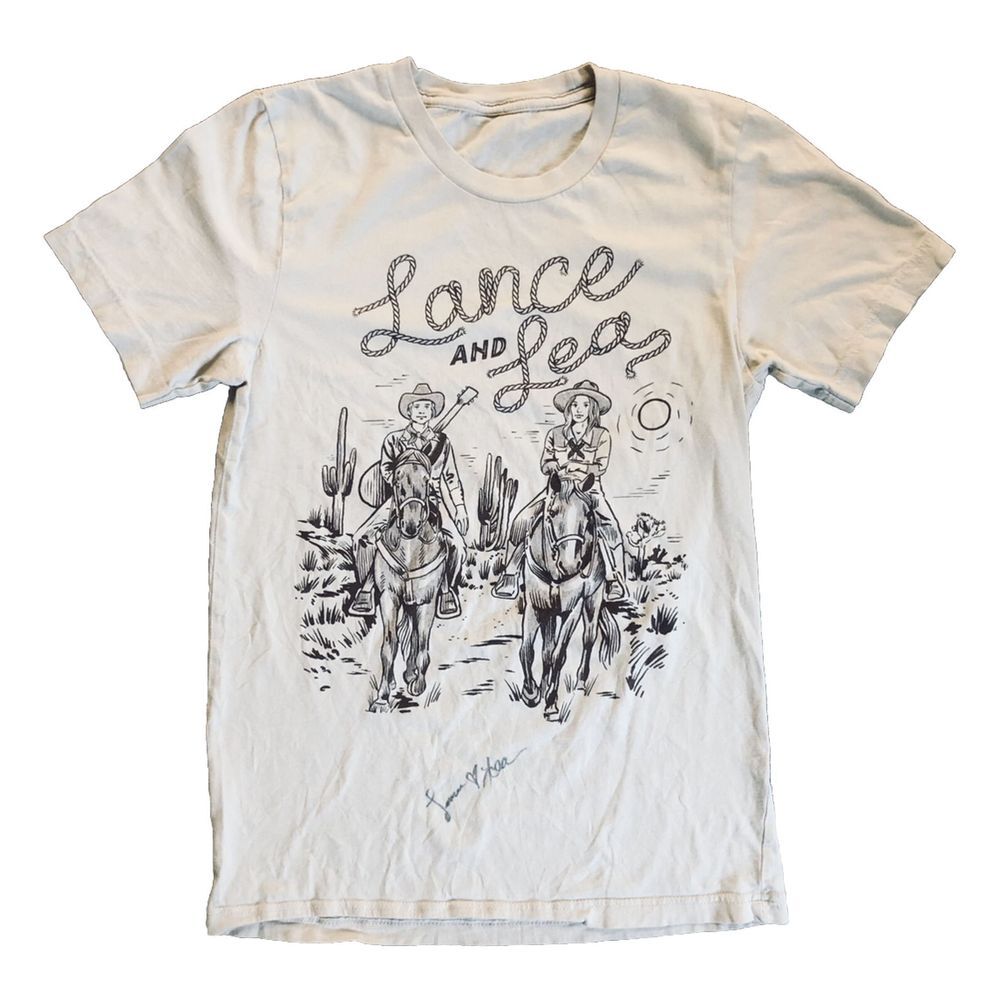 Lance and Lea T Shirt S Light Tan Songs From The Road Tour 22 Autographed